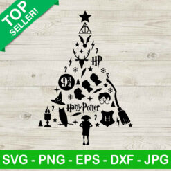 Harry potter christmas tree SVG, Harry potter SVG, Christmas tree SVG