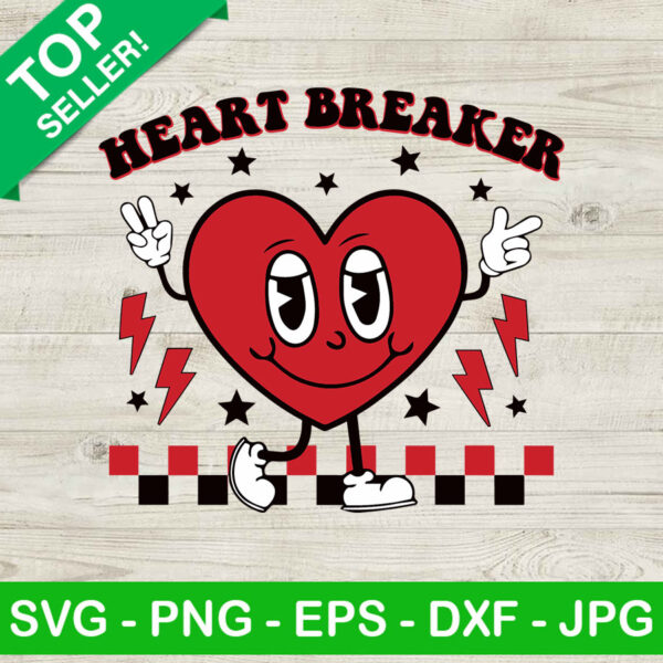 Heart breaker bad bunny SVG, Valentine bad bunny SVG, Heart breaker SVG