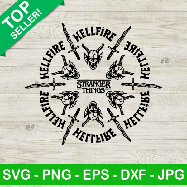 Hellfire Stranger Things Logo SVG, Hellfire Club Logo SVG, Stranger Things 4 SVG