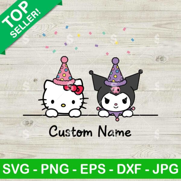 Hello Kitty Kuromi Birthday SVG