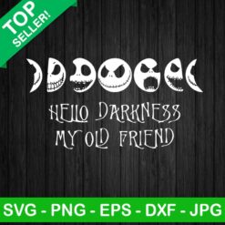 Hello darkness my old friend Jack Skellington SVG, Jack Skellington face SVG, Jack face SVG