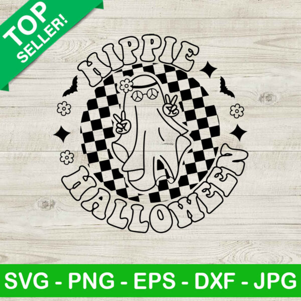 Hippie halloween boo SVG, Hippie ghost SVG, Boo SVG