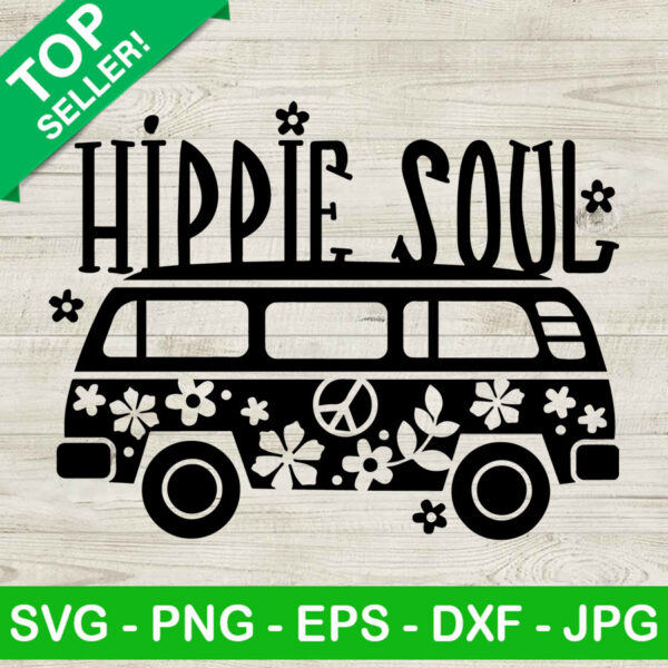 Hippie soul van car SVG, Hippie van car SVG, Hippie soul SVG