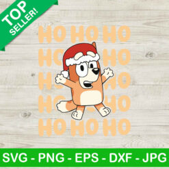 Ho Ho Ho Heeler Bluey SVG, Santa Bluey SVG, Christmas Bluey SVG