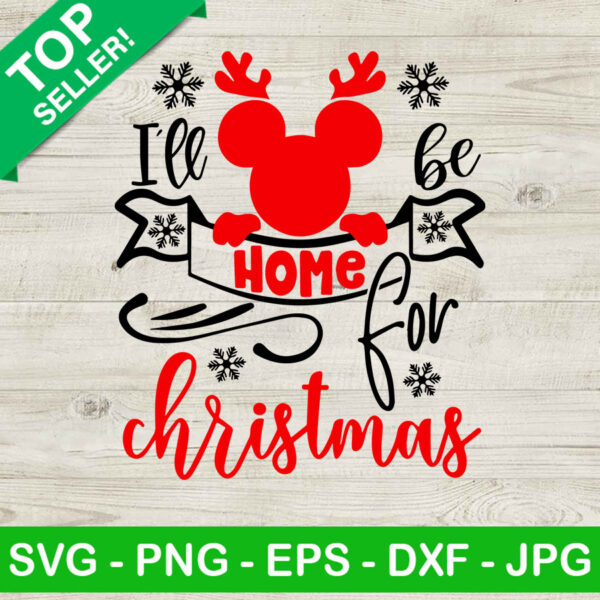 Home christmas SVG, Disney Christmas SVG, Mickey head SVG