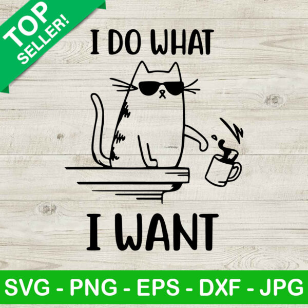 I Do What I Want Cat SVG, Cat Funny SVG, Cats Funny Quotes SVG