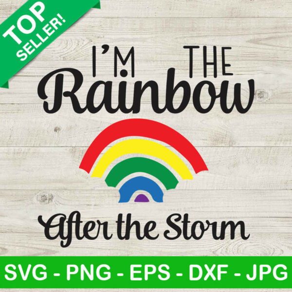 I'm the rainbow after the storm SVG, Rainbow baby SVG, Rainbow after the storm SVG