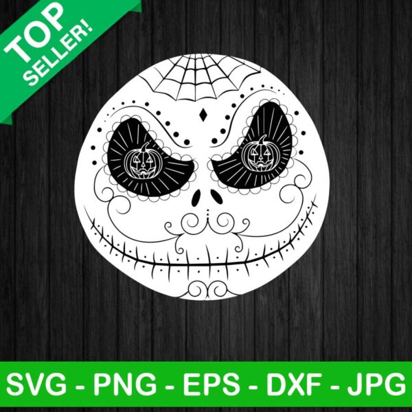 Jack skellington face mandala SVG, Jack skellington face SVG, Halloween movie SVG