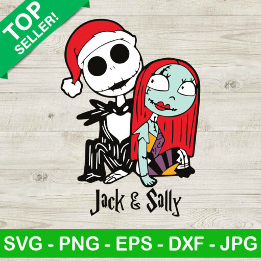 Jack skellington santa and sally SVG, Jack and sally SVG, Nightmare before christmas SVG
