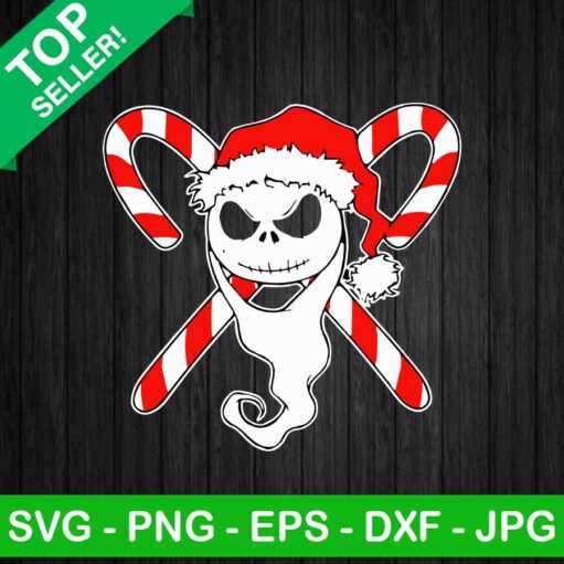 Jack skellington santa face SVG Santa christmas face SVG Jack santa SVG