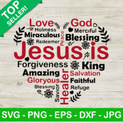 Jesus is amazing SVG, Jesus heart SVG, Jesus is salvation SVG