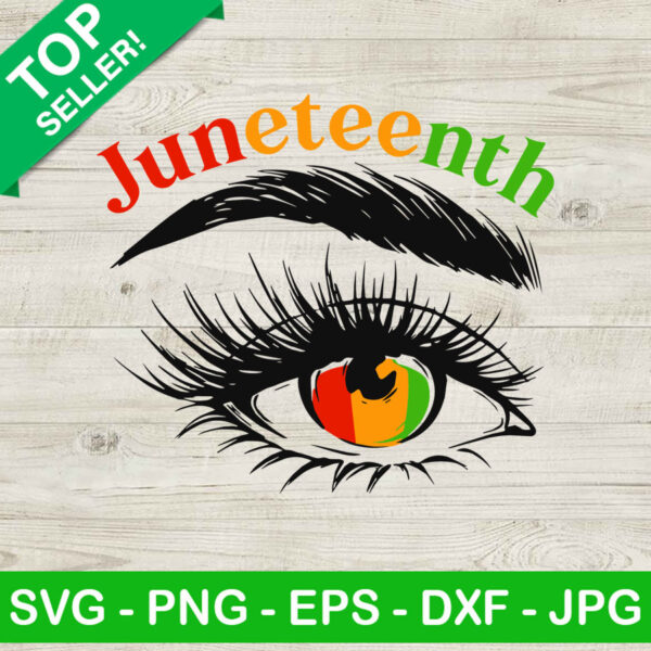 Juneteenth black woman eye SVG, Juneteenth Black woman SVG, Freeish SVG