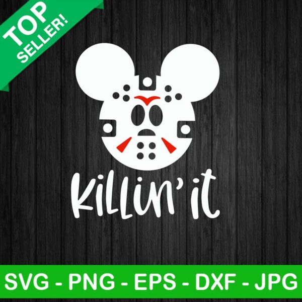 Killin It Jason Voorhees SVG, Jason Voorhees Mickey Face SVG, Jason Voorhees Halloween SVG