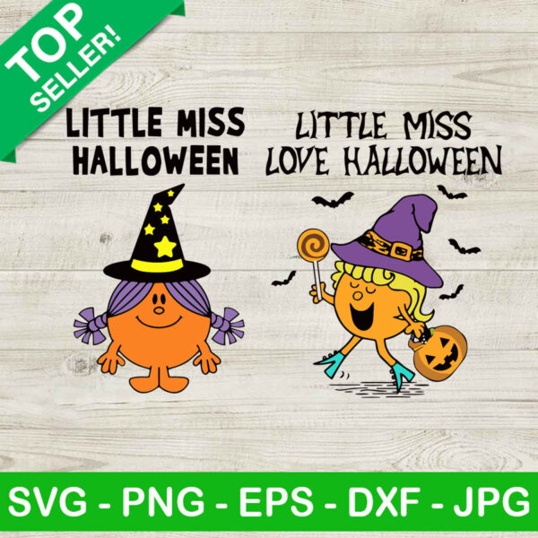 Little Miss Halloween SVG, Little Miss Love Halloween SVG, Little Miss Witch SVG