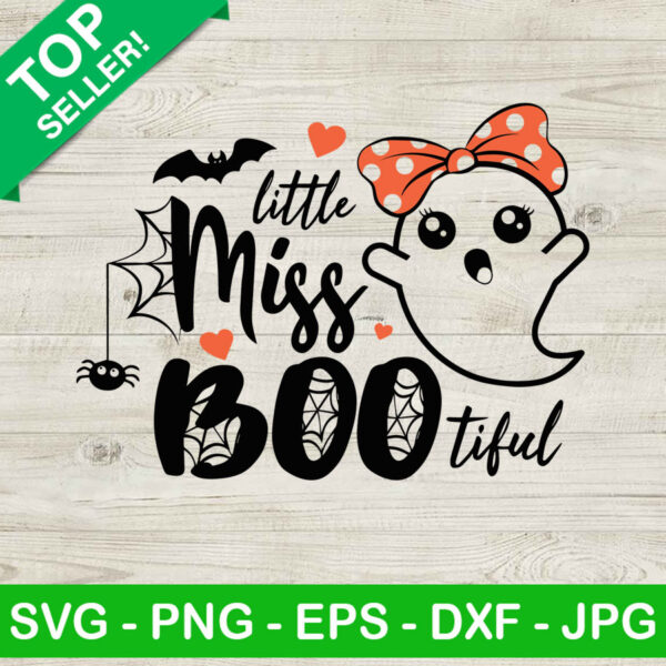 Little Miss Bootiful SVG, Bootiful SVG, Boo Halloween SVG