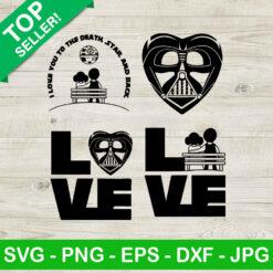 Love star wars bundle SVG, Star wars valentine SVG, Star wars SVG