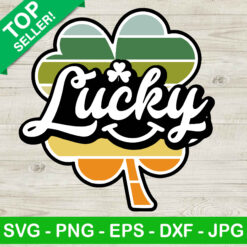 Lucky Shamrock SVG, Lucky SVG, Lucky rainbow SVG