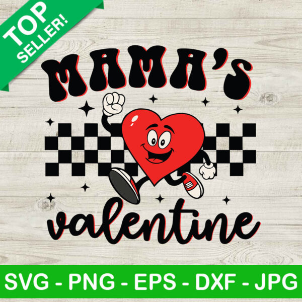 Mama's valentine bad bunny SVG, Mama's valentine SVG, Heart love valentine SVG
