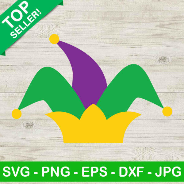 Mardi Gras Hat SVG, Jester Hat SVG, Mardi Gras SVG