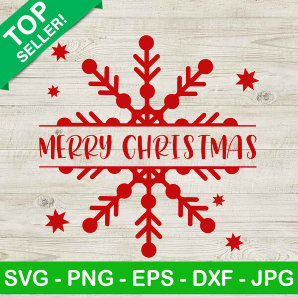 Merry Christmas Snowflake SVG, Snowflake SVG, Winter SVG