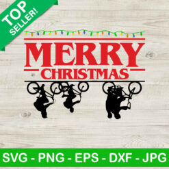 Merry christmas stranger things SVG, Upside down stranger things SVG, Merry christmas SVG