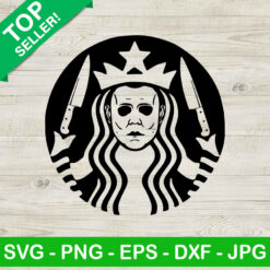 Michael Myers Starbuck Logo SVG, Friday The 13th Coffee SVG, Michael Myers SVG
