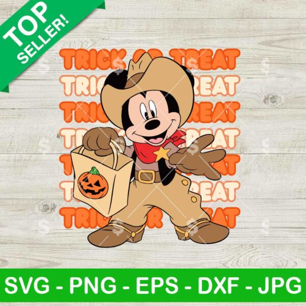 Mickey Cowboy Halloween SVG