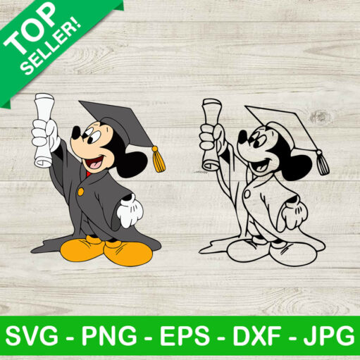 Mickey Graduation SVG Mickey Grad Cap SVG