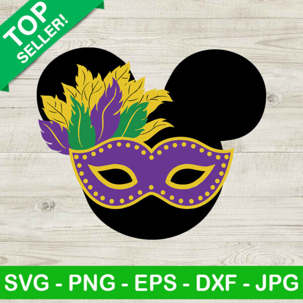 Mickey Mardi Gras Mask SVG, Mardi Gras Mask SVG, Mickey Mouse SVG