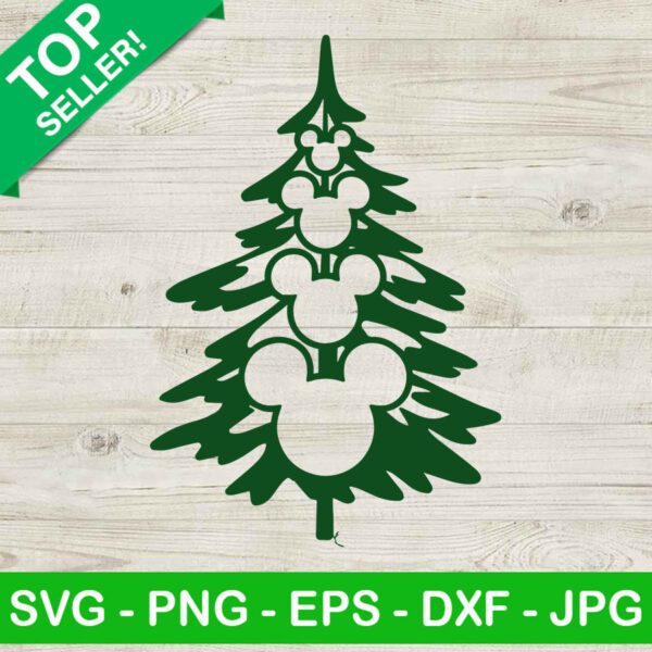 Mickey Mouse Christmas Tree SVG, Disney Christmas tree SVG, Mickey tree SVG
