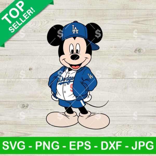 Mickey Mouse La Dodgers SVG