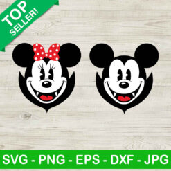 Mickey And Minie Dracula SVG, Disney Halloween SVG, Mickey Head Halloween SVG