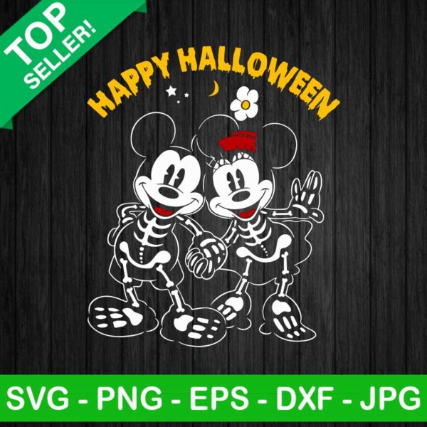 Mickey and minnie mouse halloween costume SVG, Mickey and minnie mouse skeleton, Halloween SVG