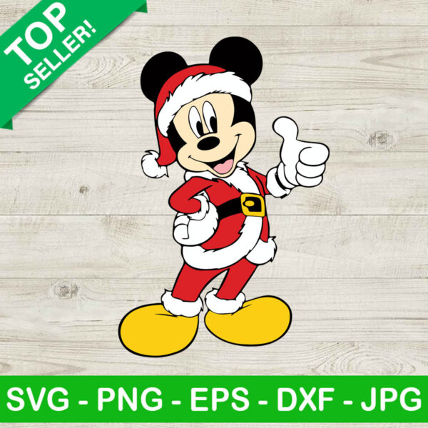 Mickey christmas santa SVG, Christmas mickey mouse SVG, Disney christmas SVG