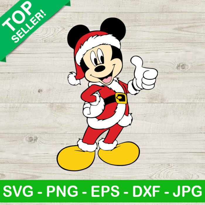 Mickey christmas santa SVG, Christmas mickey mouse SVG, Disney christmas SVG