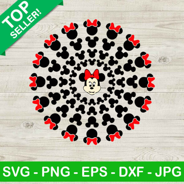 Mickey head wreath SVG, Minnie mouse head SVG, Disney SVG