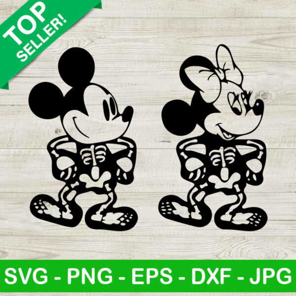 Mickey skeleton SVG, Disney halloween SVG, Mickey and minnie SVG