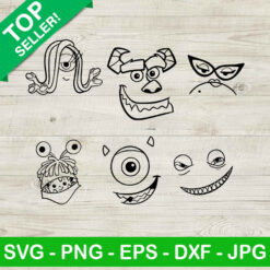 Mike wazowski and james p sullivan face SVG, Mike and james SVG, Mike wazowski face SVG