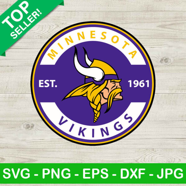 Minesota vikings est 1961 SVG, Vikings SVG, Vikings football team SVG