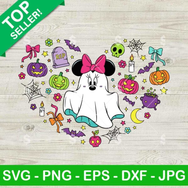 Minnie Ghost Heart SVG