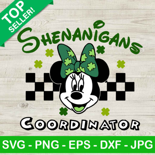 Minnie Shenanigans Coordinator SVG, Disney Mouse Head SVG, Shenanigans Coordinator SVG