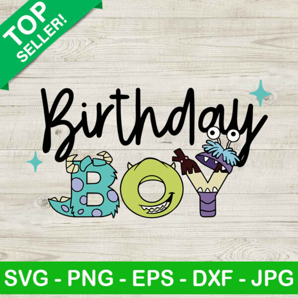 Monster Birthday Boy SVG, Birthday celebration SVG, Monster SVG