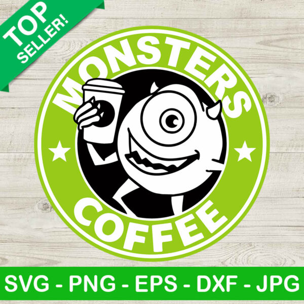 Monster starbucks coffee SVG, Mike wazowski SVG, Monster university SVG