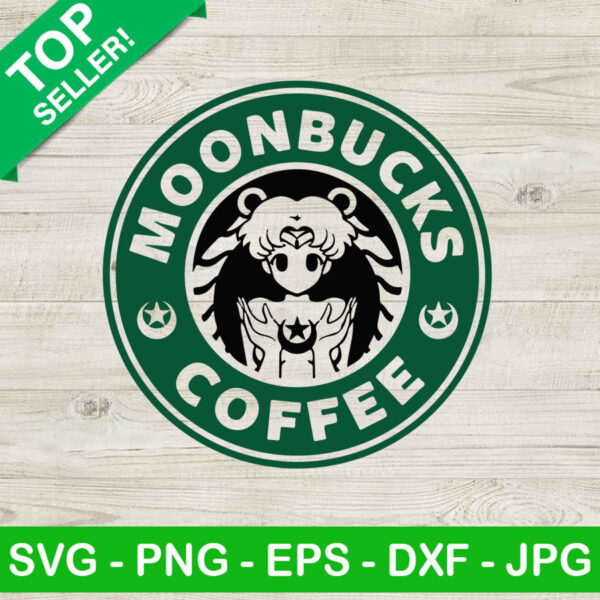 Moonbucks Coffee SVG, Sailor Moon Starbucks Logo SVG, Sailor Moon SVG