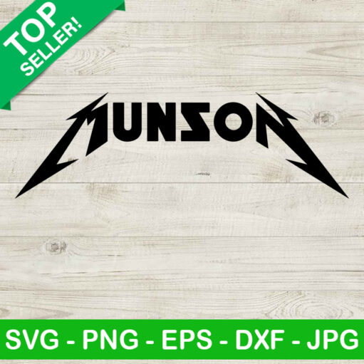 Munson rock logo SVG Eddie munson Stranger things SVG Munson metallica SVG