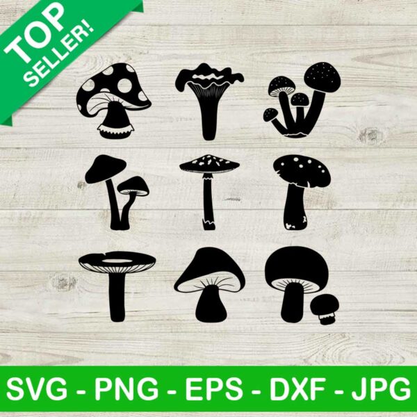 Mushroom SVG, Mushroom Bundle SVG, Mushrooms SVG