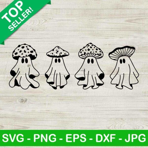 Mushroom ghost SVG, Mushroom boo SVG, Mushroom halloween SVG