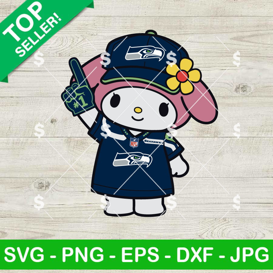 My Melody Seahawks Football SVG