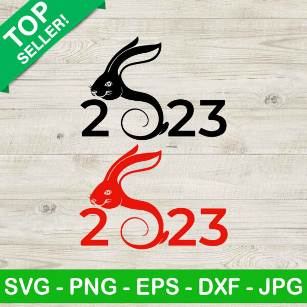 New year 2023 Rabbit SVG, Year of the Rabit 2023 SVG, Happy new year SVG
