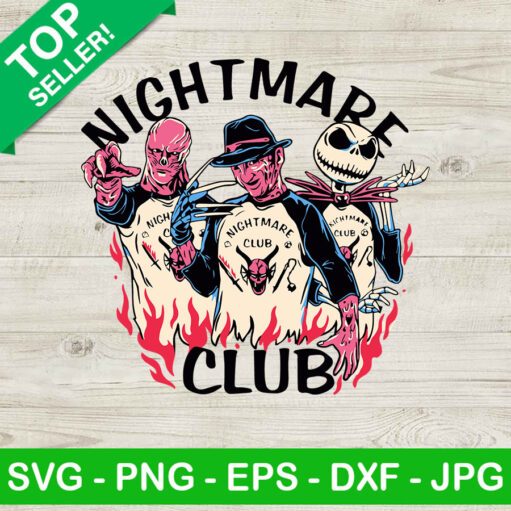 Nightmare Club SVG Horror Hellfire CLub SVG Stranger Things SVG